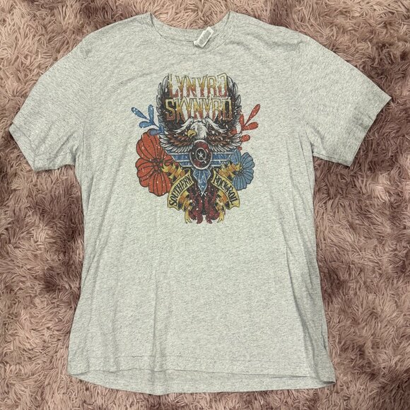 Bella Canvas Tops - Vintage Wash Lynyrd Skynyrd Southern Rock n' Roll Graphic Tee